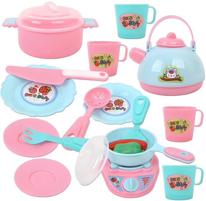 쿡 플레이 주방 소꿉놀이 세트, 혼합색상, 1세트