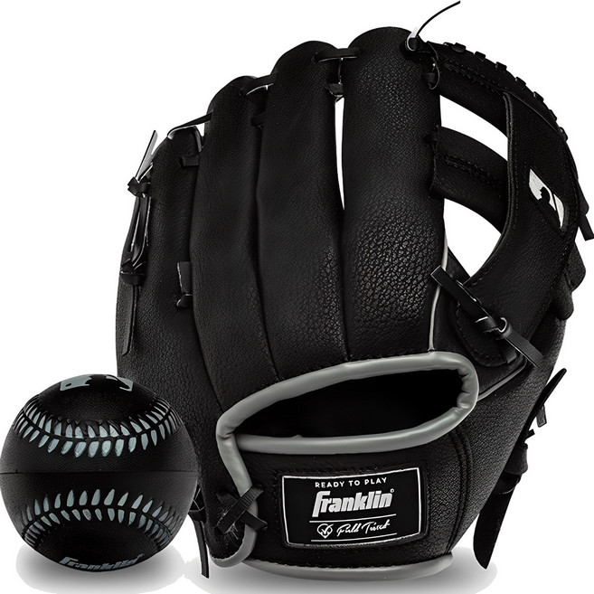 프랭클린 RTP 블랙 실버 우투용 글러브 앤 볼, 22902, 1세트