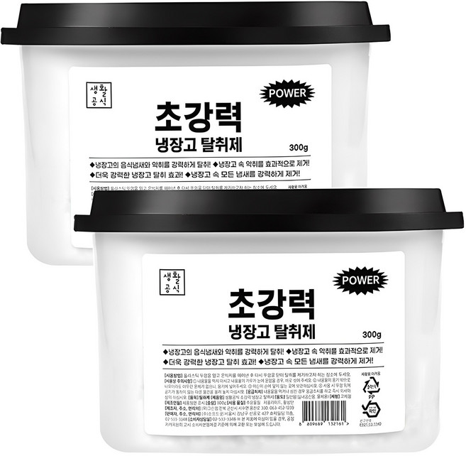 생활공식 초강력 냉장고 탈취제 본품, 300g, 2개