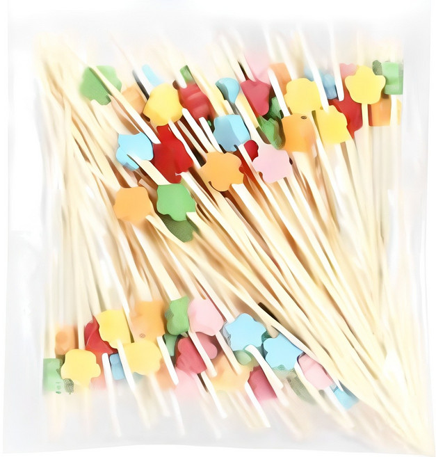 대나무 매화꽃픽, 100개입, 1개