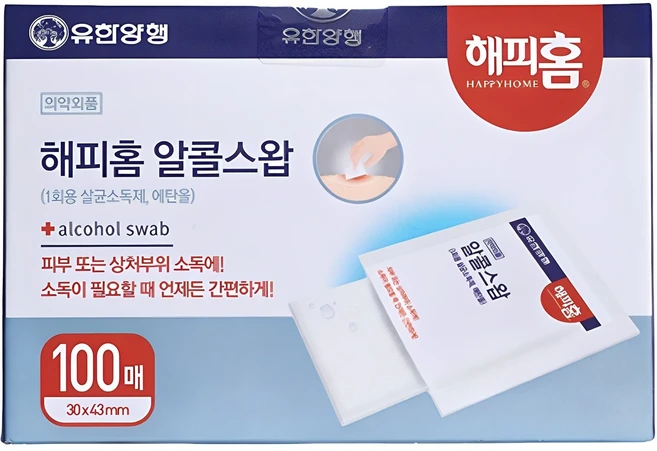 해피홈 알콜 스왑, 100개입, 1개 - 쿠팡