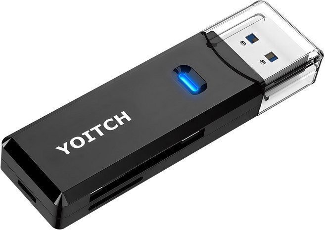 요이치 USB 3.0 SD카드 리더기, YG-CR300, 블랙, 1개