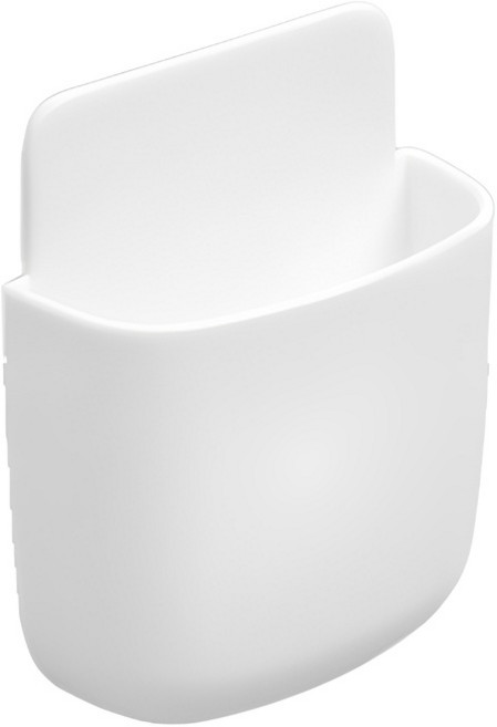 도매토피아 부착식 멀티수납 리모컨 거치대, 화이트, 1개