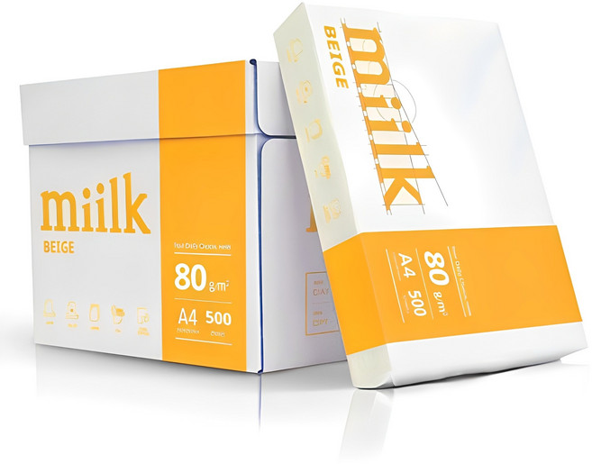 miilk 베이지 복사용지, A4, 2500개