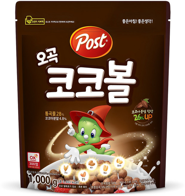 포스트 오곡 코코볼 시리얼, 1kg, 1개