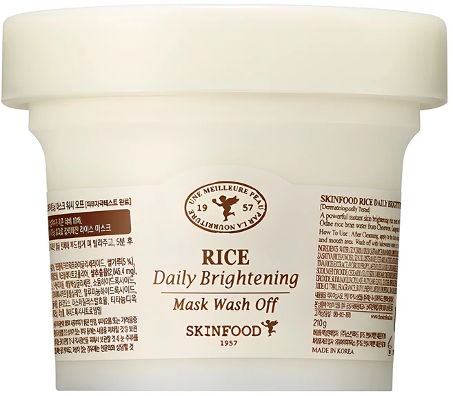 스킨푸드 라이스 데일리 브라이트닝 워시오프 마스크팩 210g, 1개입, 1개 - 쿠팡