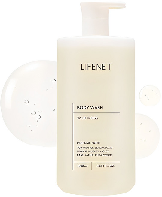 라이프넷 바디워시 와일드 모스, 1L, 1개