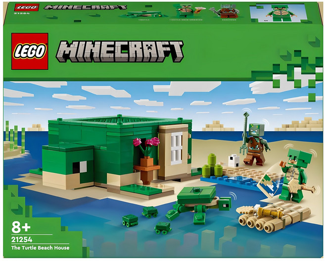 레고 마인크래프트 거북이 해변의 집 21254, 혼합색상, 1개