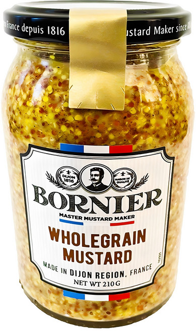 보르니에르 홀그레인 머스타드, 210g, 1개