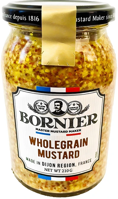 보르니에르 홀그레인 머스타드, 210g, 1개 - 쿠팡