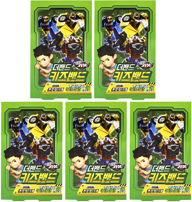 아텍스 헬로카봇 캐릭터 키즈밴드 혼합형, 16매입, 5개