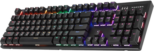 앱코 축교환 레인보우 무빙 LED 기계식 유선 일반형 키보드, 블랙, K560, 갈축