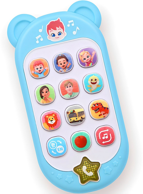 핑크퐁 베베핀 동요 스마트폰, 혼합색상, 1개