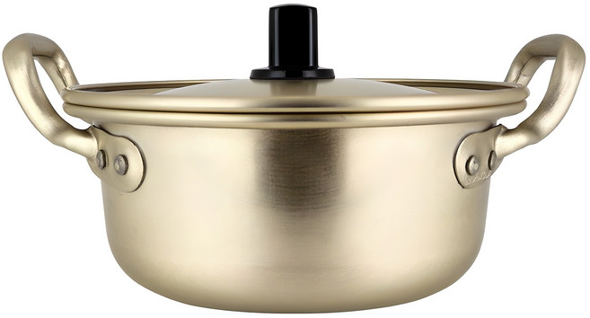 남선 보글보글 황 양수냄비, 16cm, 노란색, 1개