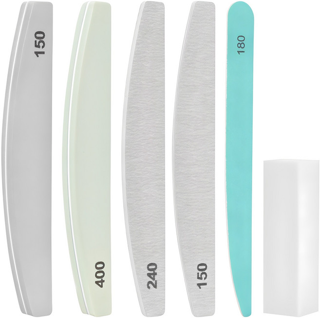 코멧 홈 네일케어 파일 6종 세트, 혼합색상, 1세트