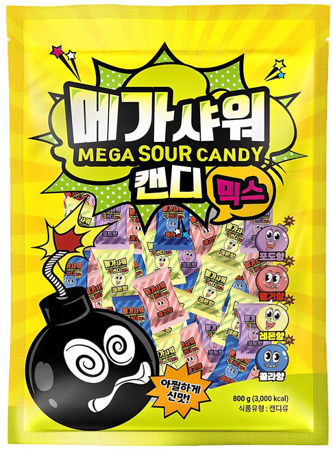 메가샤워 캔디 믹스, 800g, 1개