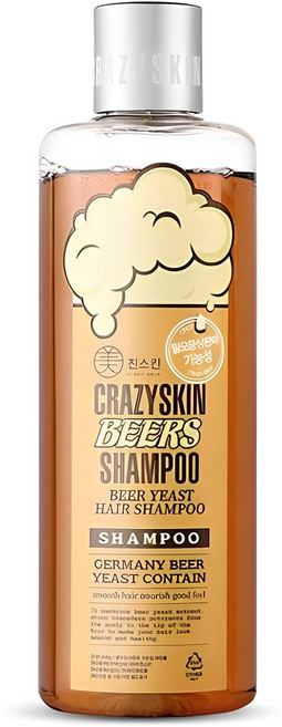 미친스킨 맥주효모 탈모완화 기능성 샴푸, 300g, 1개
