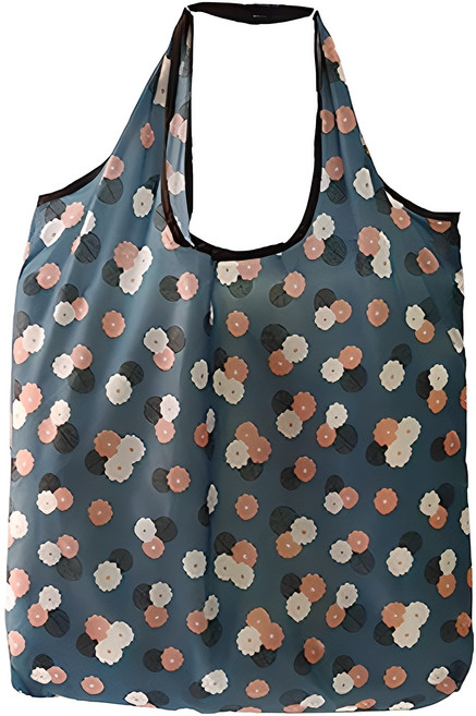 휴대용 접이식 정사각 장바구니, 꽃송이, 1개