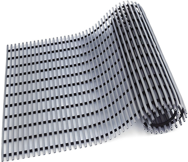 월광 미끄럼방지 욕실매트 튜브형 150 x 90cm, 회색, 1개