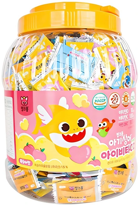 태양생활건강 핑크퐁 아기상어 아이비타 C D 플러스 아연 500p, 650g, 1개 - 쿠팡