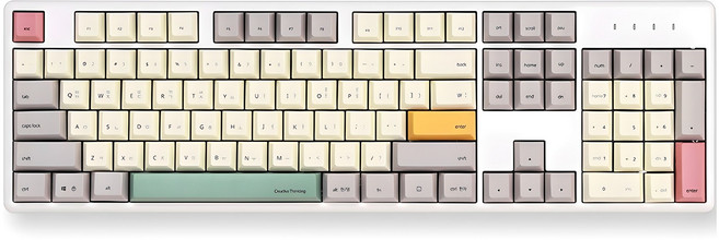 씽크웨이 토체프 301 유무선겸용 저소음 104키 풀배열 기계식 키보드, 저소음 적축, 컬러블럭