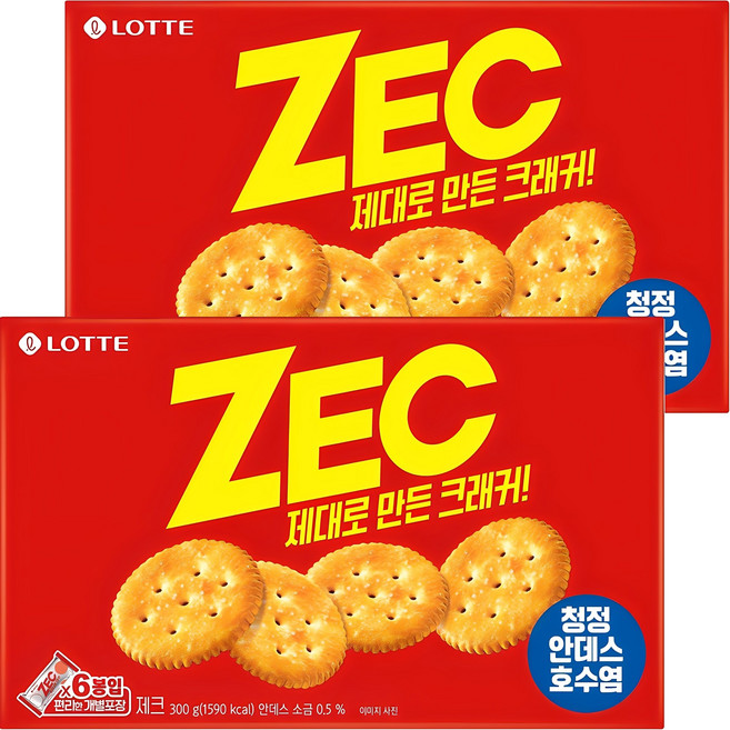 롯데제과 제크오리지날, 300g, 2개