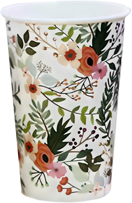 투고팩 플라워 종이컵 390ml, 1개입, 1개