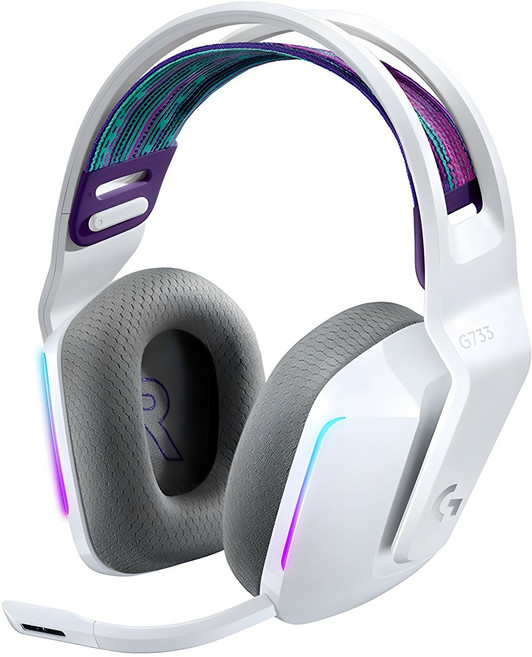 로지텍 G733 무선 게이밍 헤드셋, 화이트, A00125