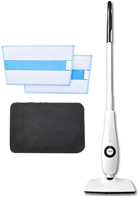 한경희생활과학 원터치 스팀청소기 + 초극세사패드 2p, 화이트, SLO-500BL
