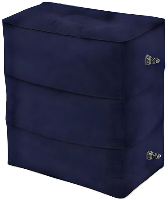 여행용 에어 발쿠션 3단, 네이비