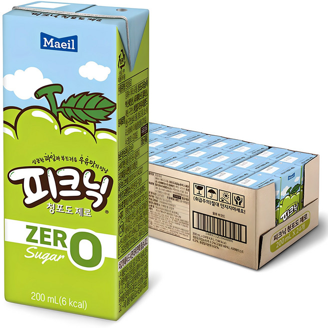 피크닉 제로 청포도, 200ml, 24개