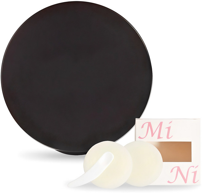 셀프천사 미니 DIY 비비 쿠션 케이스 세트 5g, 블랙 무지, 1개