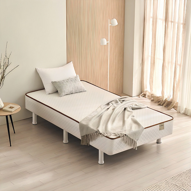 삼익가구 탄탄한 본넬스프링 일체형 침대 매트리스 화이트 방문설치, 21cm, 미디엄하드