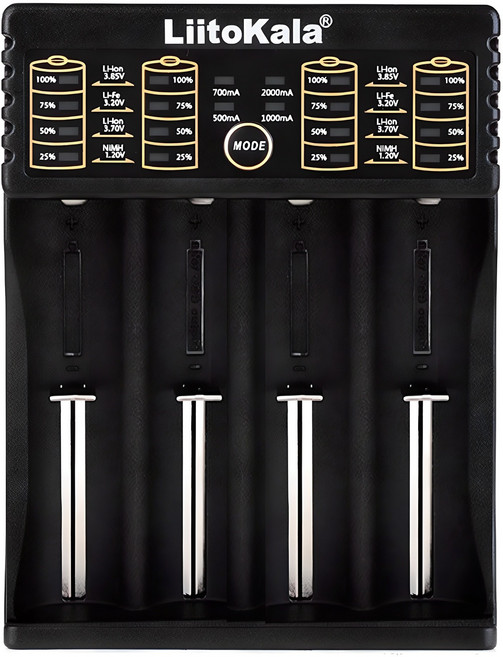 LiitoKala 4槽電池充電器 LII-402, 1組