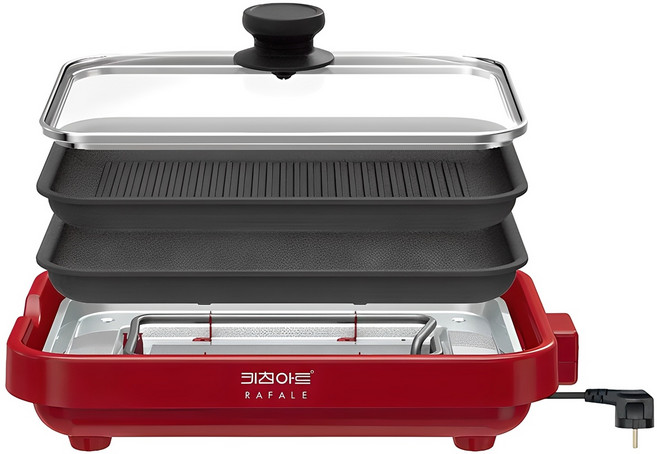 키친아트 라팔 통주물 분리형 듀얼 플러스 전기그릴, KG-3021HY