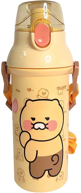 릴팡 춘식이 앵커 원터치 어깨끈물통, 혼합색상, 500ml, 1개 - 쿠팡