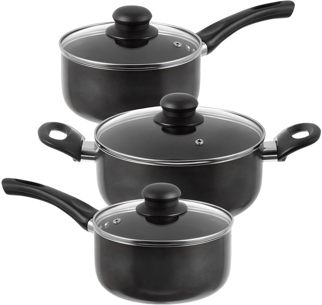 탐사 세라믹 코팅 냄비 3종 세트 (인덕션 사용 가능) [국내 생산], 딥블랙, 편수 냄비 16cm + 편수 냄비 18cm + 양수 냄비 20cm, 1세트