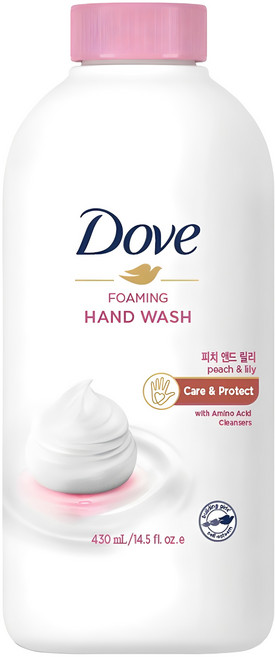 도브 포밍 핸드워시 피치 앤드 릴리 리필, 430ml, 1개