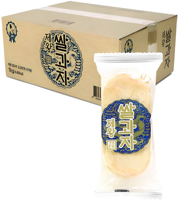 제왕 쌀과자 고소한맛 사각, 1kg, 1개