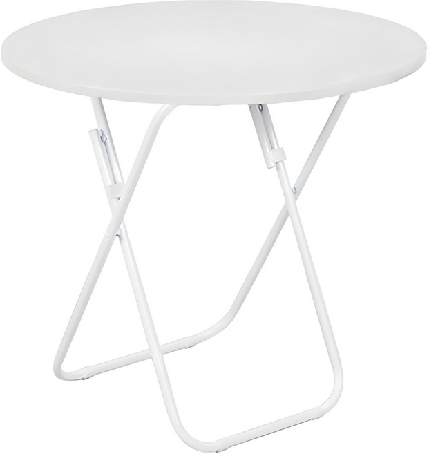 마켓플랜 접이식 심플 라운드 테이블 특대형, 아이보리