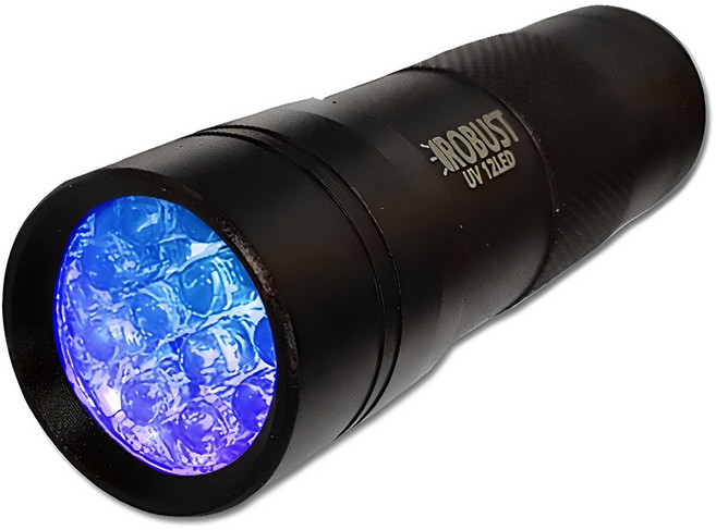 로버스트 블랙라이트 자외선램프 손전등 UV 12LED, 1개