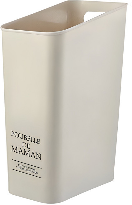 달팽이리빙 푸벨드마망 오픈 휴지통 15L, 베이지
