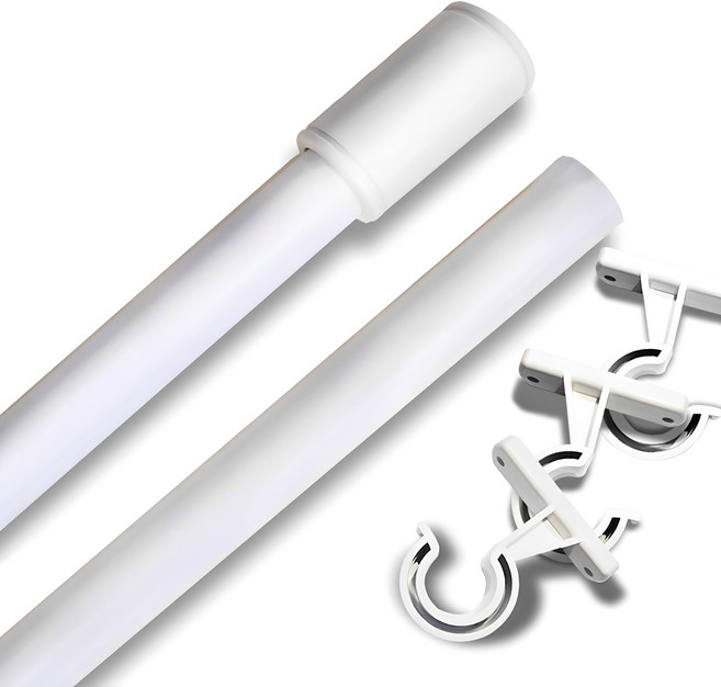 알뜨리 플레인 커튼봉 세트, 화이트