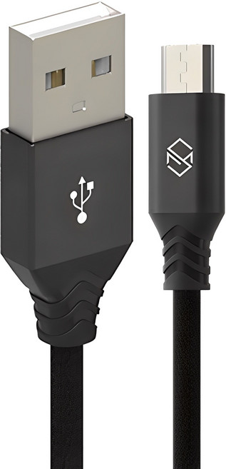 신지모루 더치패브릭 마이크로 5핀 고속충전 케이블, 블랙, 1개, 2m