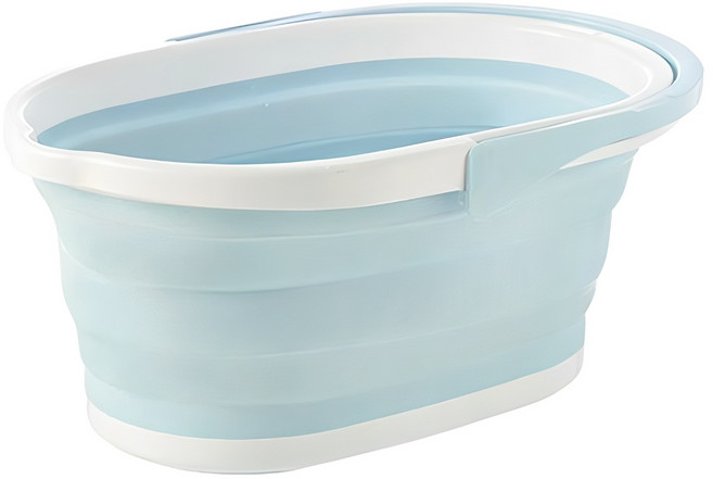 부자오빠 다용도 접이식 대야, 1개, 블루