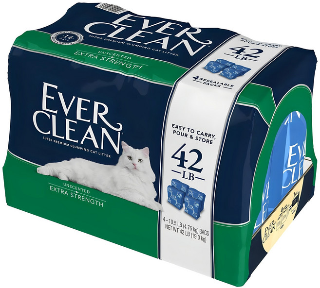 에버크린 ES 언센티드 고양이 모래, 19kg, 1개, 무향