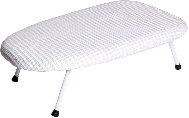 하비티 베이직 콤팩트 좌식 폴딩 다리미판, 체크 그레이