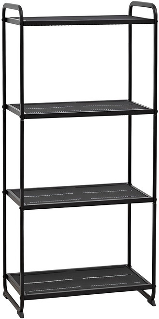 네이쳐리빙 모던데일 수납선반, 블랙, 4단