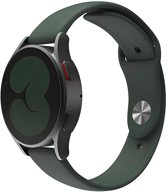 신지모루 갤럭시워치 호환 실리콘 밴드 스트랩, 다크그린, 1개