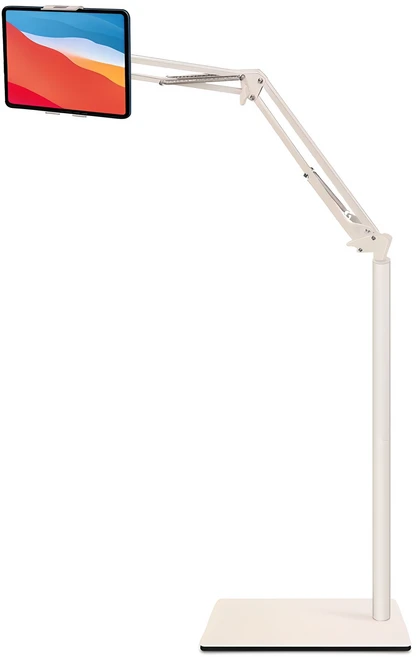 홈플래닛 140cm 자바라 스탠드 탭 패드 태블릿 스마트폰 거치대 대형, 베이지, 1개 - 쿠팡